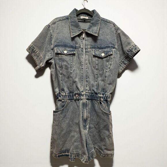 WeWoreWhat Blue Denim Romper - Picture 2 of 7